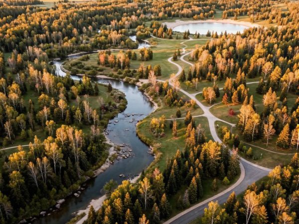 Fish Creek Provincial Park aerial view