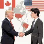 Political cartoon Trump Trudeau 51st state